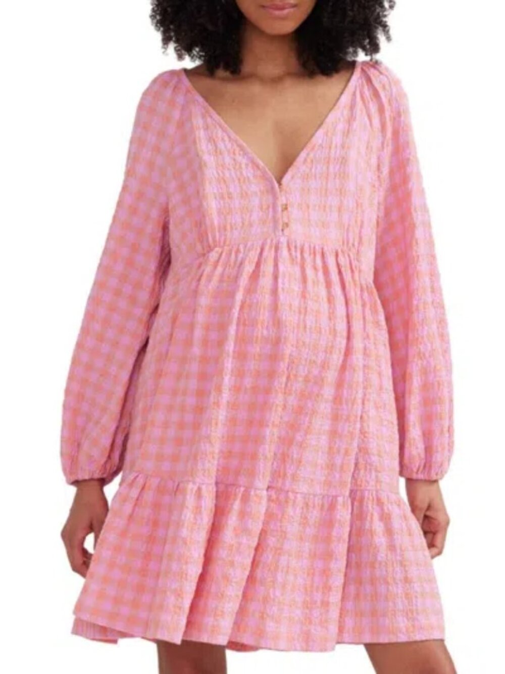 Hatch The Kelsey Dress in Sunrise Gingham Size Large